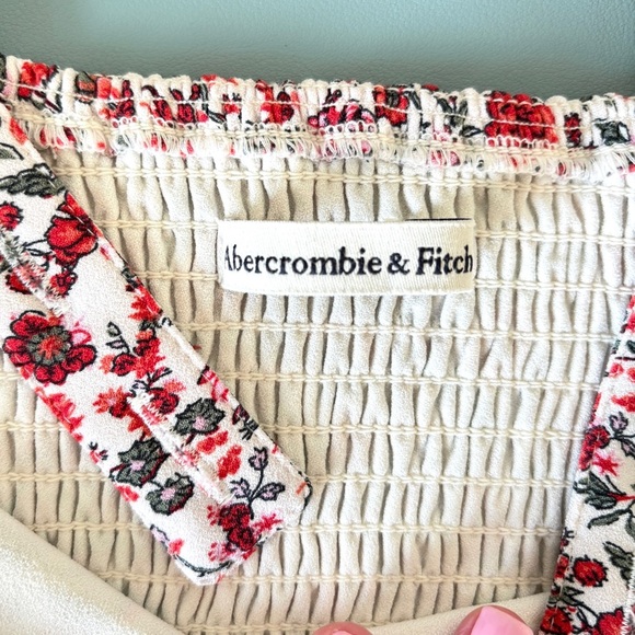 Abercrombie &‎ Fitch Women's Large Cropped Top Fairy Garden Cottagecore Flower - Picture 7 of 11